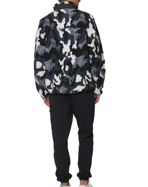 BODY ACTION MEN''S PRINTED SHERPA-FLEECE JACKET