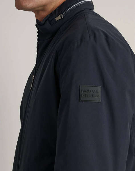 NAVY&GREEN JACKET WITH DETACHABLE HOOD