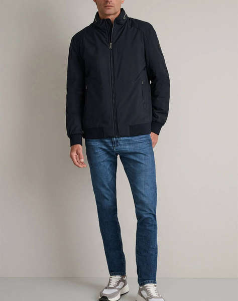 NAVY&GREEN JACKET WITH DETACHABLE HOOD