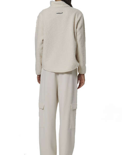 BODY ACTION WOMEN''S OVERSIZE BOUCLE-FLEECE HALF-ZIP