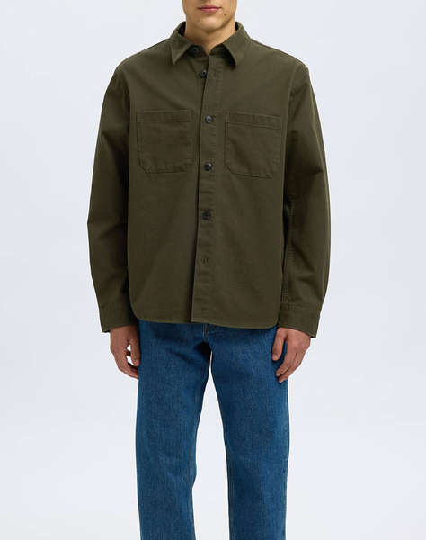 SELECTED SLHTRAVIS TWILL OVERSHIRT LS NOOS