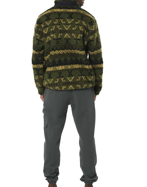 BODY ACTION MEN''S PRINTED SHERPA-FLEECE JACKET