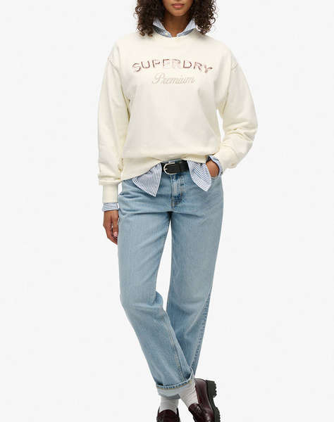 SUPERDRY D2 OVIN PREMIUM DESIGN LOOSE CREW WOMEN''S SWEATSHIRT