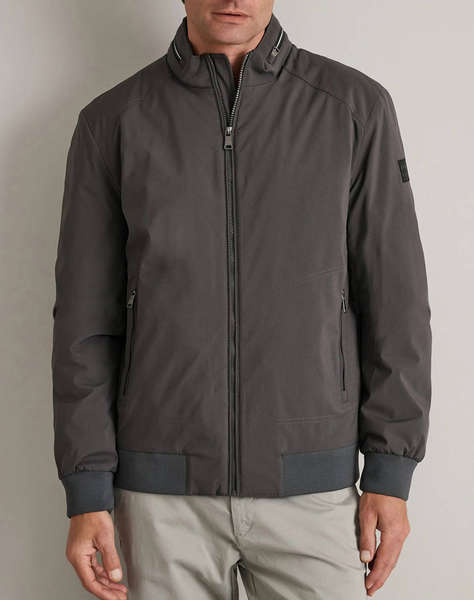 NAVY&GREEN JACKET WITH DETACHABLE HOOD