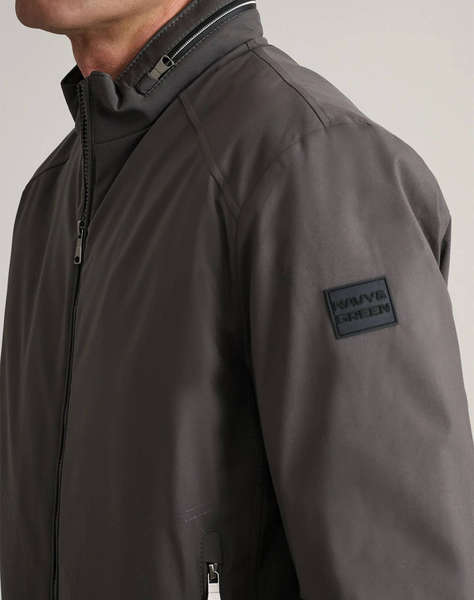 NAVY&GREEN JACKET WITH DETACHABLE HOOD