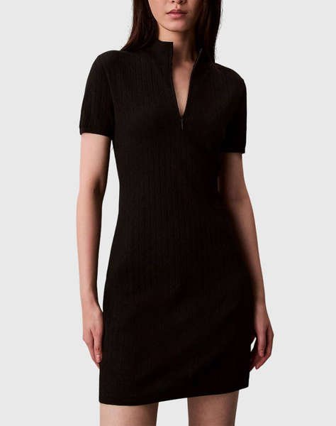 CALVIN KLEIN Sporty 1/4 Zip Mini Sweater Dres
