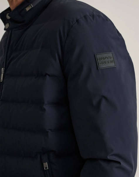 NAVY&GREEN JACKET WITH DETACHABLE HOOD