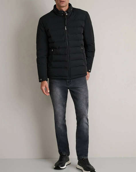 NAVY&GREEN JACKET WITH DETACHABLE HOOD