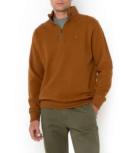 THE BOSTONIANS COTTON SWEATSHIRT HALF ZIP REGULAR FIT