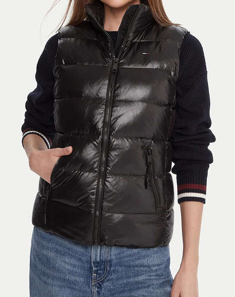 TOMMY JEANS TJW SLIM ZIP PRINT DOWN VEST