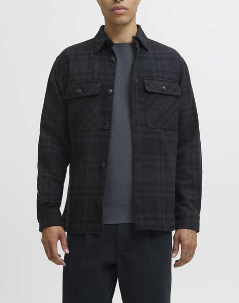 JACK&JONES JPRRAYLE MELANGE CHECK L/S OVERSHIRT SN