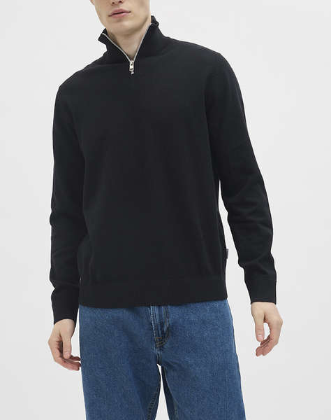 JJRE JREBCALLUM KNIT HALF ZIP SN