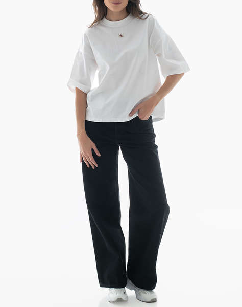 CALVIN KLEIN SS WOVEN LABEL OVERSIZED TEE