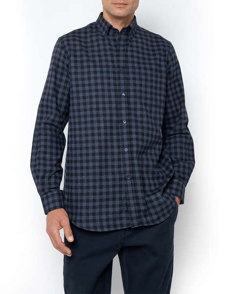 THE BOSTONIANS РИЗА MAVERICK FLANNEL REGULAR FIT MedCheck FLANNEL Button-down Regular FIT
