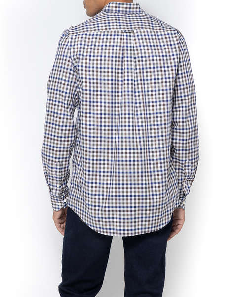 THE BOSTONIANS РИЗА MAVERICK TWILL REGULAR FIT MedCheck TWILL Button-down Regular FIT