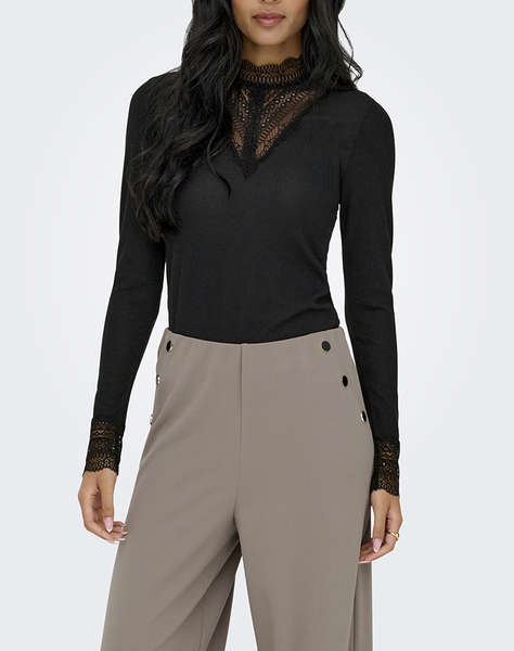 ONLY ONLTILDE GLITTER L/S HIGHNECK TOP JRS