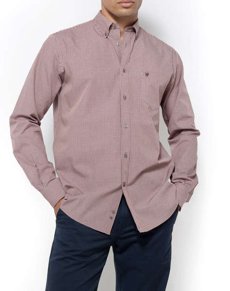 THE BOSTONIANS РИЗА CHESTER ПОПЛИН REGULAR FIT MiniCheck POPLIN Button-down Regular Fit
