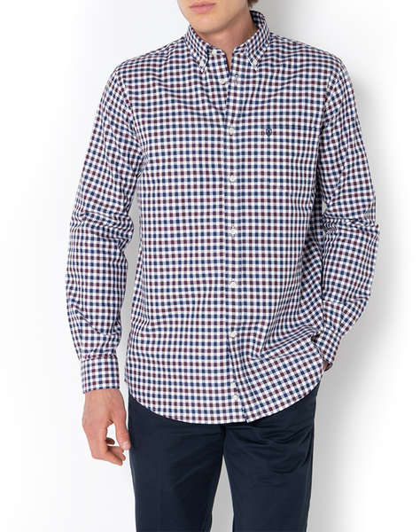 THE BOSTONIANS РИЗА MAVERICK TWILL REGULAR FIT MedCheck TWILL Button-down Regular FIT