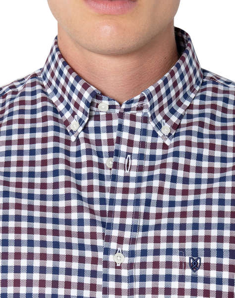 THE BOSTONIANS РИЗА MAVERICK TWILL REGULAR FIT MedCheck TWILL Button-down Regular FIT