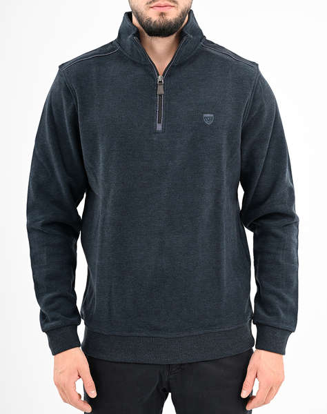 LEXTON SWEATSHIRT POLO ZIP 70%ПАМУК-30%ПОЛИ.