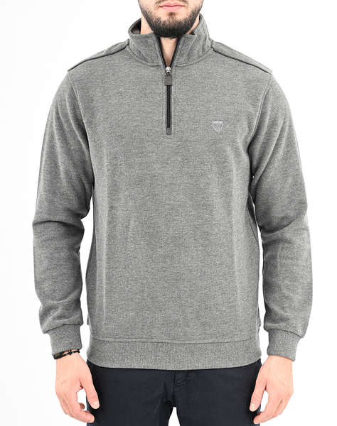 LEXTON SWEATSHIRT POLO ZIP 70%ПАМУК-30%ПОЛИ.