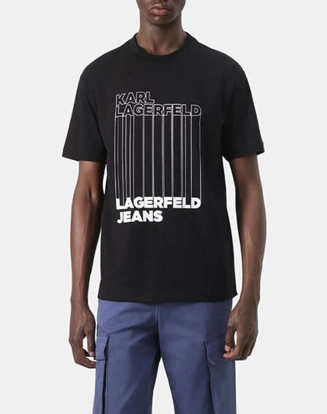 KARL LAGERFELD JEANS KLJ REG BARCODE TEE