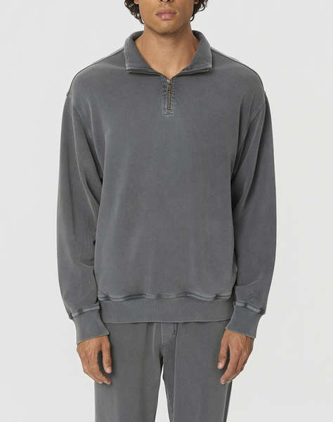 DIRTY LAUNDRY DROPPED SHOULDER HALF-ZIP CREWNECK