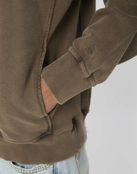 DIRTY LAUNDRY DROPPED SHOULDER HALF-ZIP CREWNECK
