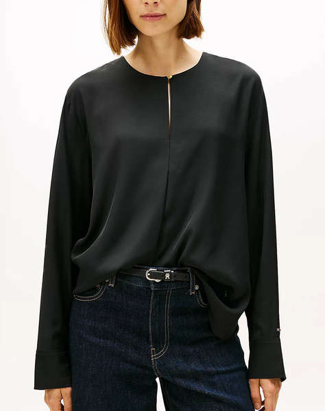TOMMY HILFIGER SOFT VIS LS RELAXED BLOUSE