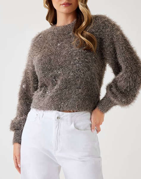 GUESS LS CN KIRA LUREX MIX SWTR ПЛЕТЕНИ ДАМСКИ ДРЕХИ