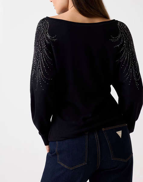 GUESS BAT SLEEVE LORETTA LOGO SWTR ПЛЕТЕНИ ДАМСКИ ДРЕХИ