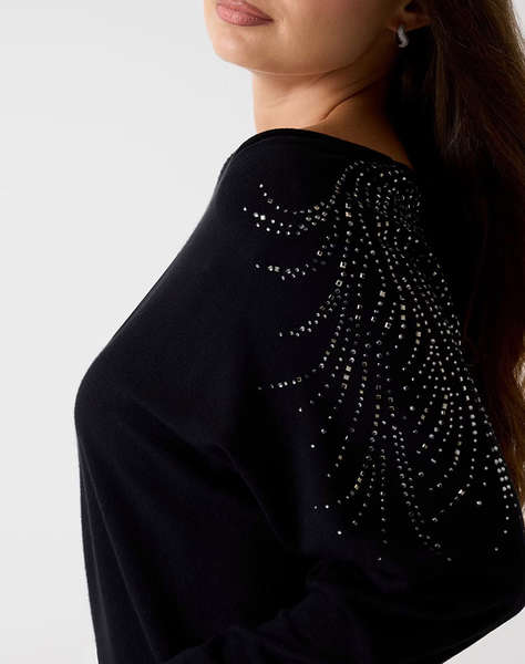 GUESS BAT SLEEVE LORETTA LOGO SWTR ПЛЕТЕНИ ДАМСКИ ДРЕХИ