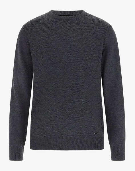 GUESS JAMAAR CN STITCHED SWTR KNITTED MEN''S