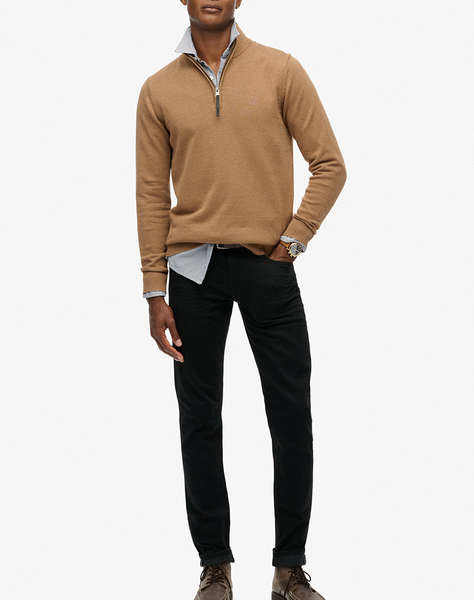 SUPERDRY D1 STUD ESSENTIALS COTTON HALF ZIP Мъжки плетен пуловер