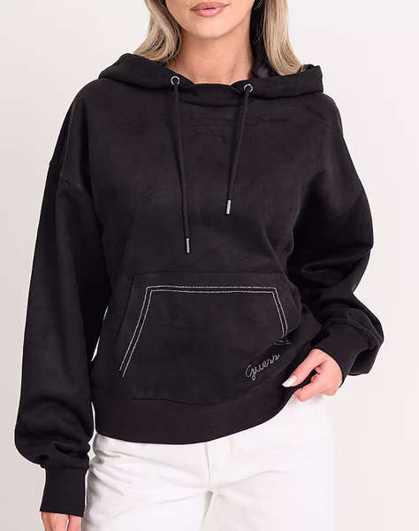 GUESS HOODED SCUBA SWEATSHIRT WOMEN''S SWEATSHIRT