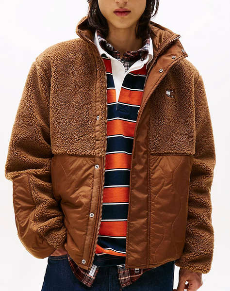 TOMMY JEANS TJM ESSENTL MIX TEDDY JACKET EXT