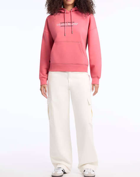 GUESS JEANS GJ HOOD OS AMERICAN TR SWEAT WOMEN''S SWEATSHIRT