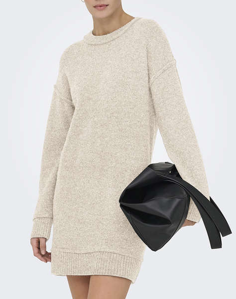 ONLY ONLHAZEL LIFE LS O-NECK DRESS BF KNT