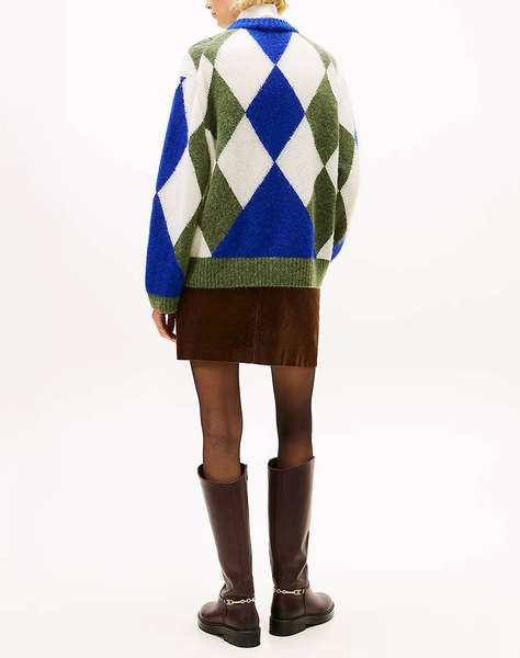 TOMMY HILFIGER ALPACA BLEND ARGYLE C-NK LS SWT