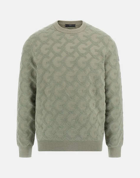 GUESS JOHN CN G CHAIN AO STITCH SWTR KNITTED MEN''S