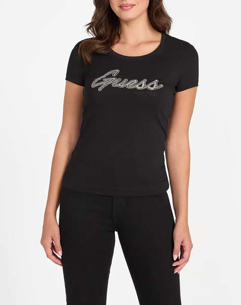 GUESS SS LOGO HOT FIX TEE ДАМСКА БЛУЗА