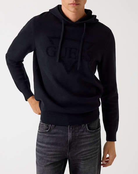 GUESS JOBY HOODIE FRENCH TERRY SWTR KNITTED MEN''S