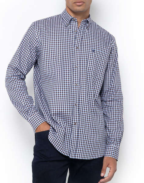 THE BOSTONIANS РИЗА MAVERICK TWILL REGULAR FIT MedCheck TWILL Button-down Regular FIT