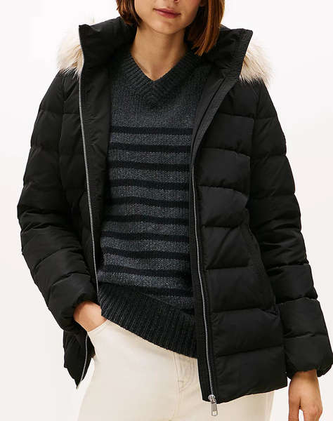 TOMMY HILFIGER MW DOWN SLIM JACKET WITH FUR