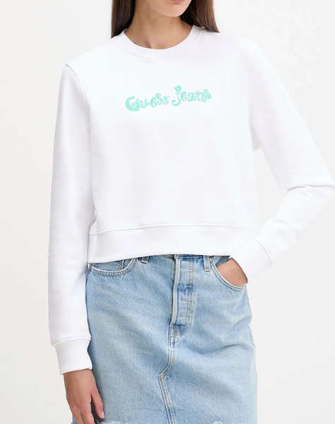 GUESS JEANS GJ CN CROPPED FLOWER SWEAT WOMEN''S SWEATSHIRT