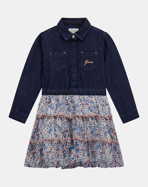 GUESS MIXED FABRICS ADJ. LS DRESS DRESS CHILD GIRL