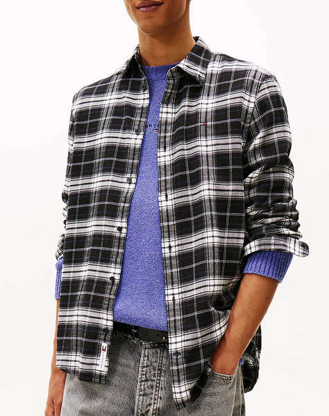 TOMMY JEANS TJM REG FLANNEL CHECK SHIRT EXT