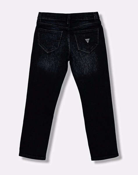 GUESS BLUE BLACK STRAIGHT PANTS ДЕТСКИ ПАНТАЛОН BOY