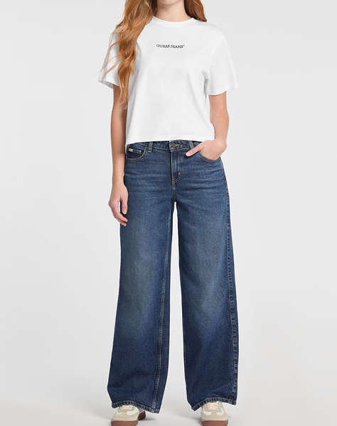 GUESS JEANS GJ SS CN BOXY EMBRO LOGO TEE ДАМСКА БЛУЗА