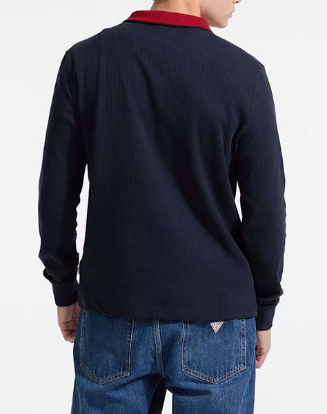 GUESS JEANS GJ CN REG DROP NEEDLE QUARTER MEN''S SWEATSHIRT